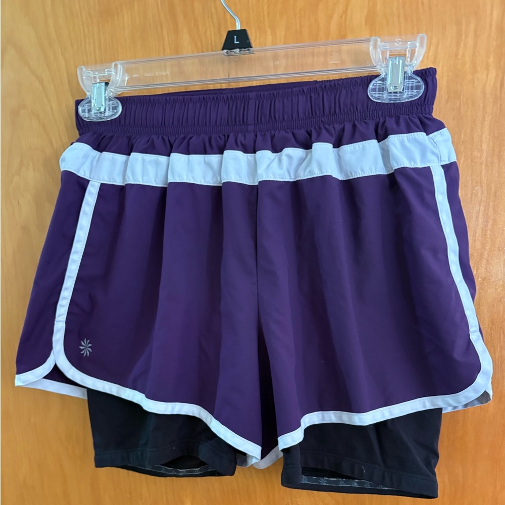 Athleta Purple and Black Athletic Shorts